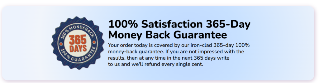 money back guarantee